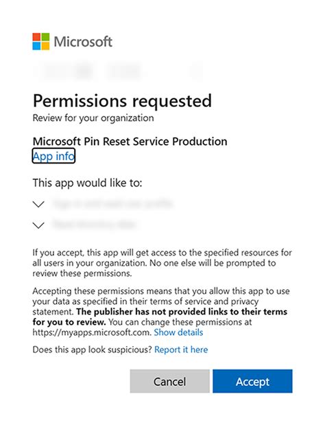 microsoft pin code reset