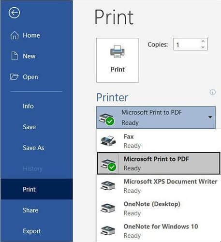 Print to PDF