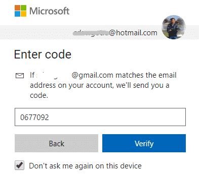 microsoft verification code text