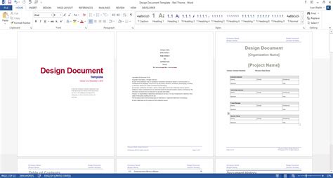 microsoft word software design document template