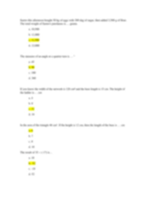 middle school math problems with answers