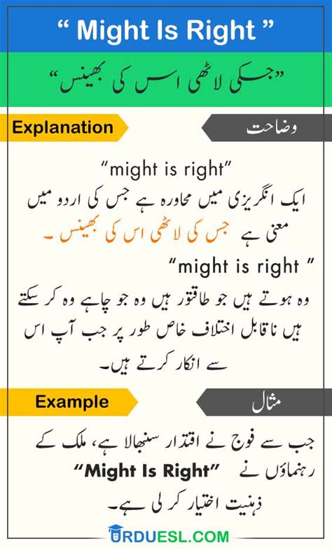 might is right meaning in urdu with example essay