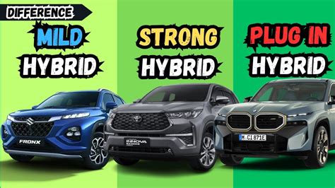 mild hybrid vs strong hybrid vs plug in hybrid