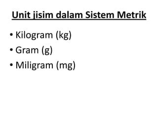 miligram unit pengukuran