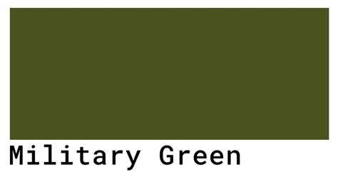 military green number code