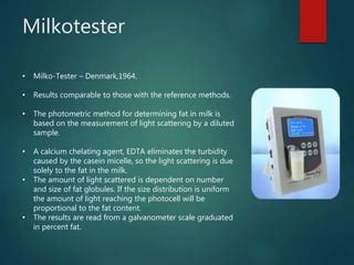 milk quality testing methods