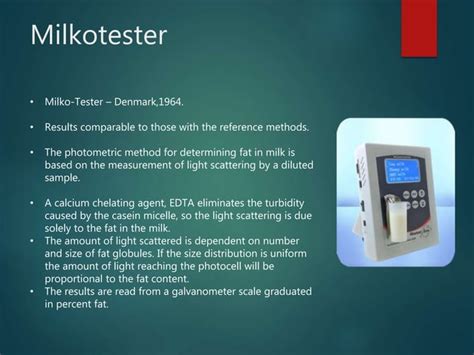 milk quality testing methods ppt