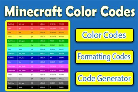 minecraft color code text generator