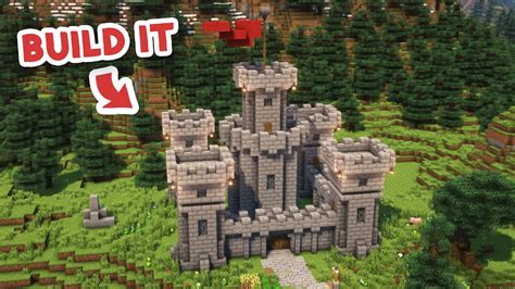 minecraft medieval castle idea tutorial