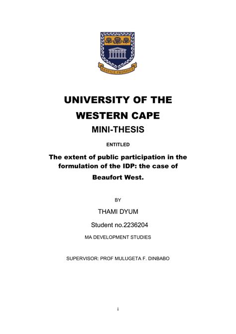mini thesis examples