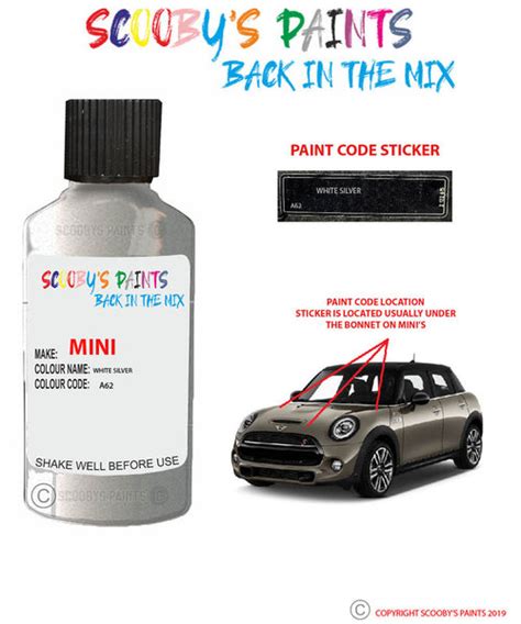 mini white silver paint code