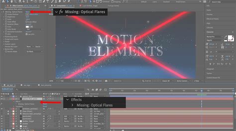 missing effects in after effects