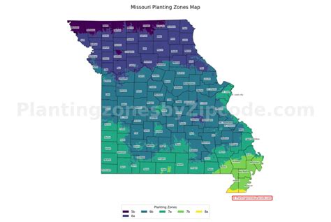 missouri planting zone map by zip code