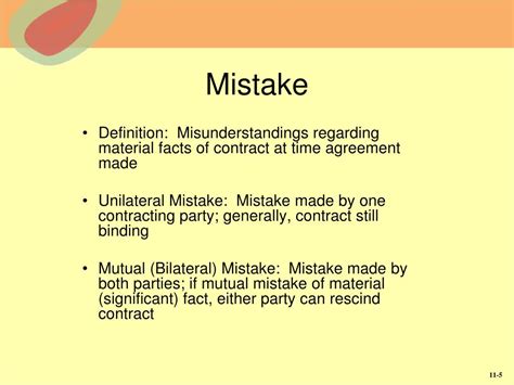 mistake meaning in science