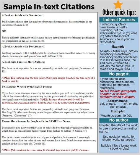 mla format in text citation example