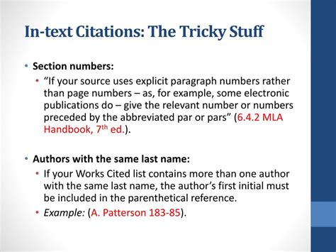 mla format in text citation paragraph number
