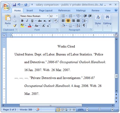 mla works cited example no author