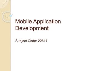 mobile application development subject code
