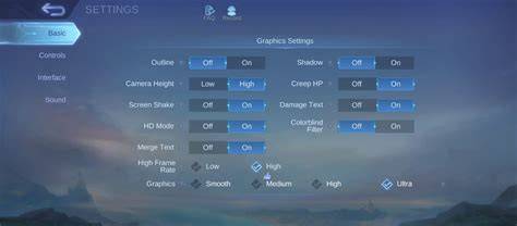 graphic settings