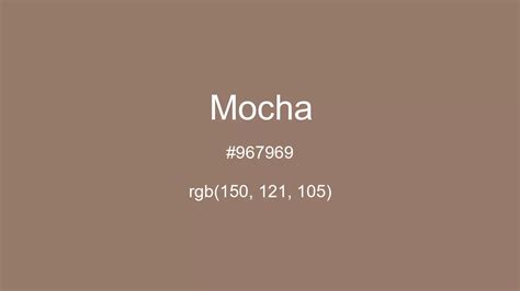 mocha brown number code