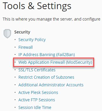 mod_security firewall rules