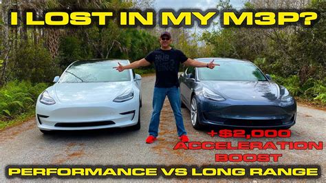 model 3 performance vs long range acceleration boost