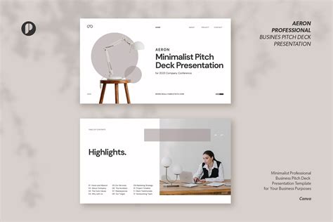 modern pitch deck presentation template