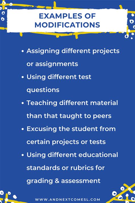 modifications examples