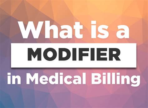 modifier definition in medical coding