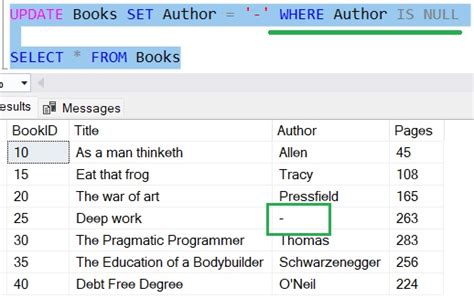 modify column to not null sql