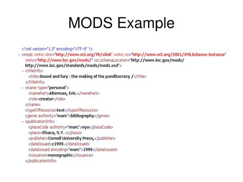 mods examples