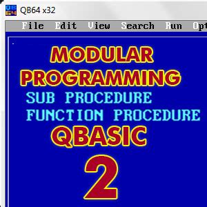 modular programming in qbasic examples