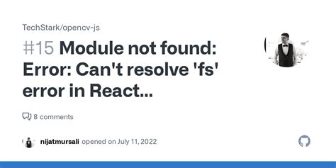 module not found error can t resolve fs react