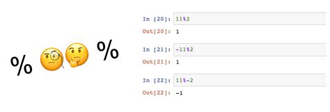 modulo in python negative