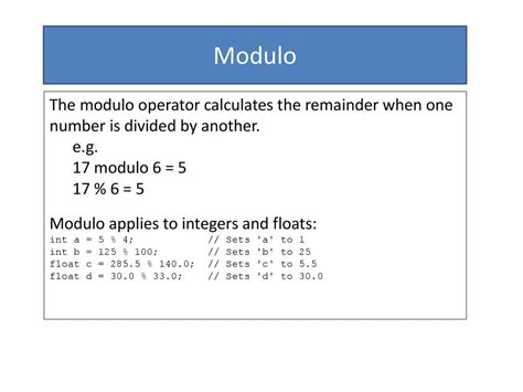 modulo number