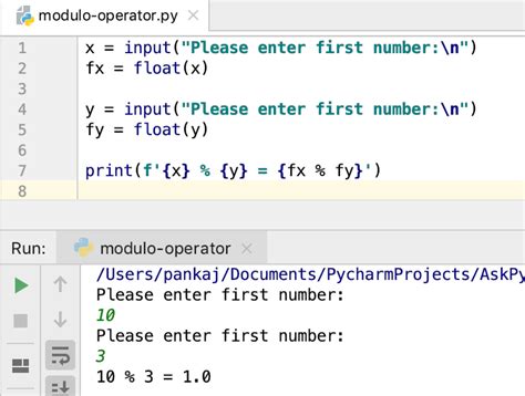 modulo operator in python example