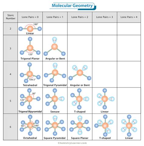 Molecular Shapes Chart