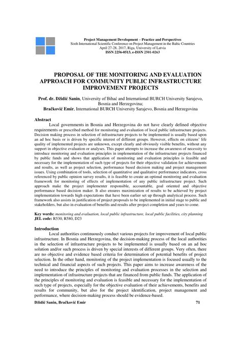monitoring and evaluation in project proposal pdf