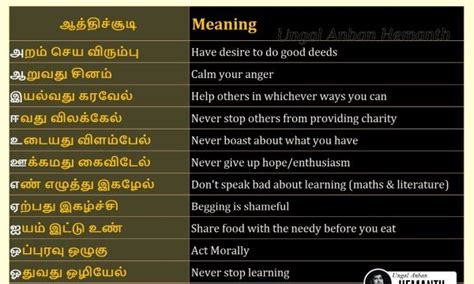 moral and good values meaning in tamil