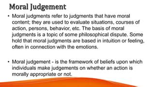 moral judgement examples in real life
