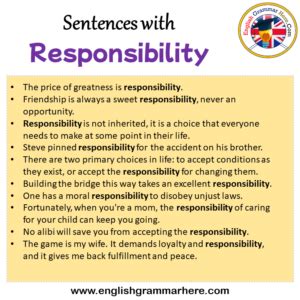 moral responsibility in a sentence