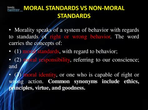 moral standards meaning in hindi with examples