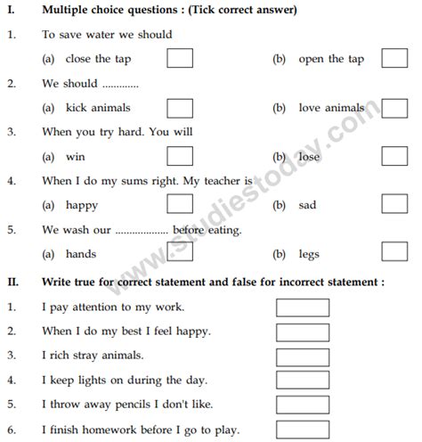 moral value questions for class 5 with answers