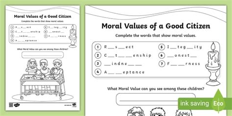moral values questions for class 3