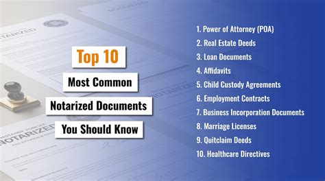 most common documents that need to be notarized