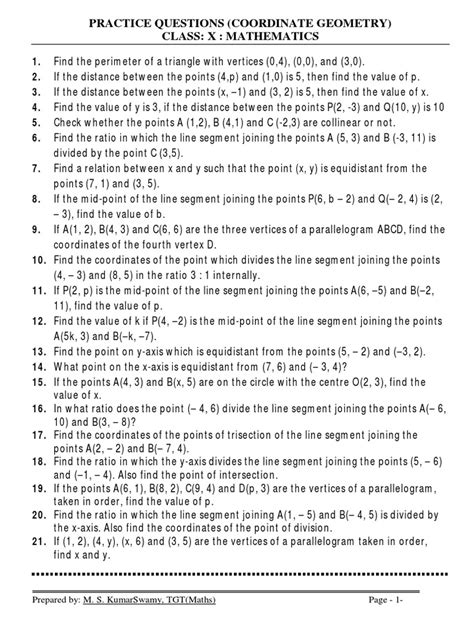 most difficult questions of coordinate geometry class 10