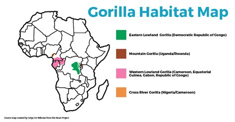 mountain gorilla range map