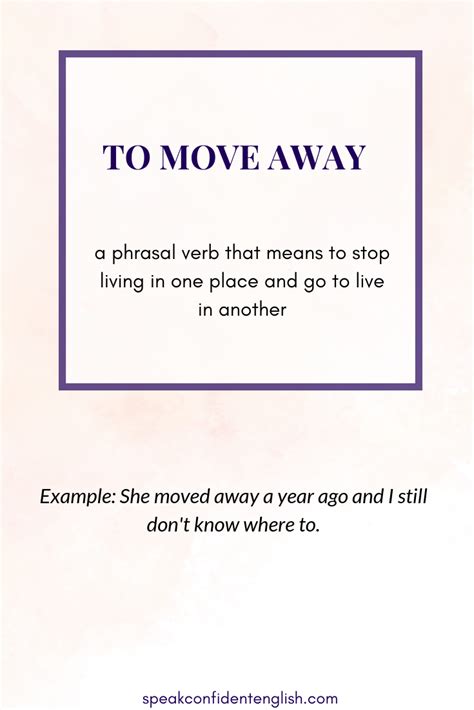 move away meaning in english