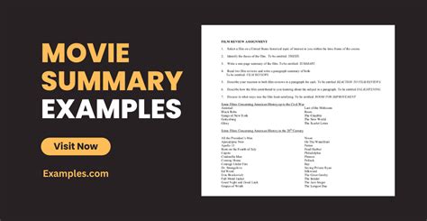 movie summary examples for students