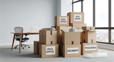 Moving boxes and documents